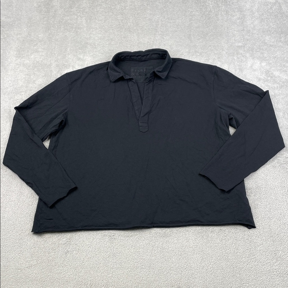 NEW Frank & Eileen L 100% Cotton Blue Long Sleeve Patrick Popover Top USA